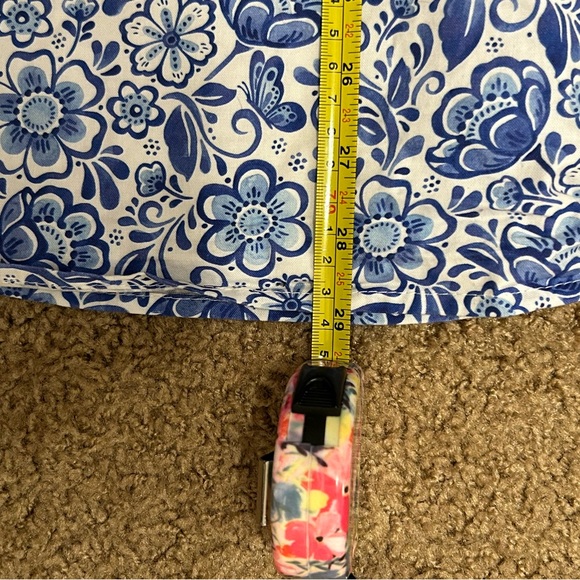 Blue and white sleeveless dress with flowers - Picture 3 of 3